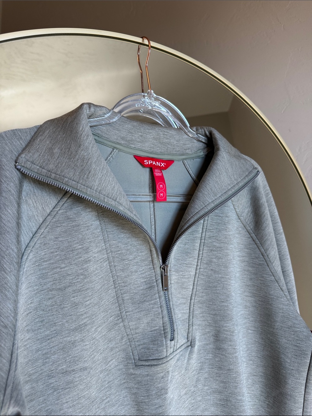 SPANX AirEssentials Sage Green Half-Zip Sweater - Picture 5 of 5